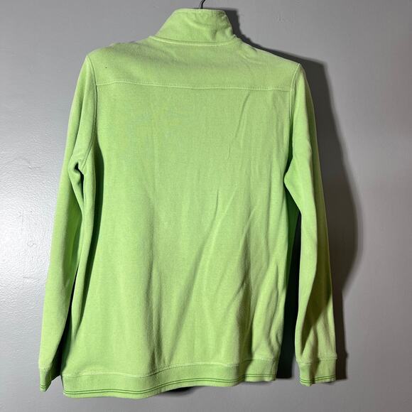 Tommy Bahama Half Zip Small Pullover Sweater Green 100% Cotton Men’s Golf Shirt - Picture 3 of 11